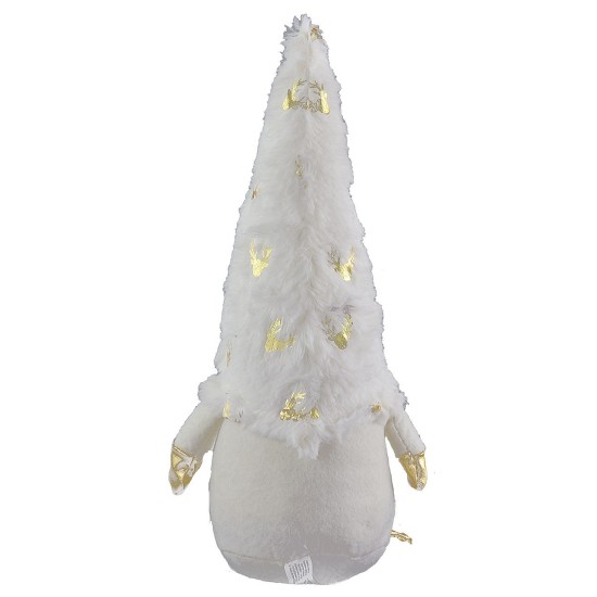 Gnomo navideño blanco h 30 cm navideño, blanco, todo.