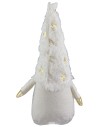 Gnomo blanco navideño con barba larga h 30 cm