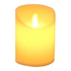 Luz beige con llama LED parpadeante a batería h 10 cm