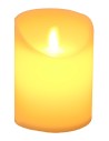 Beige tea light with battery-operated flickering LED flame, h