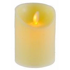 Lumino beige con fiamma led tremolante a batteria h 10 cm 2