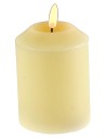 Wax effect candle with battery-operated LED flame h 10 cm