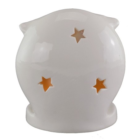 Nativity with illuminated porcelain angel 12.5x10x16 cm h