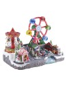 Christmas amusement park with music and mains-operated lighting