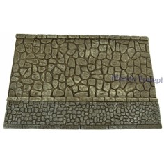 New Marciapiede per strada dritta in resina cm 25,5x4,5 Mondo 2