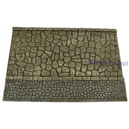 Nuevo Bordillo para calle recta en resina cm 25,5x4,5 Mundo