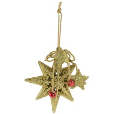 Stella glitterata oro cm 13x13 h stella, glitterata, appendere 2