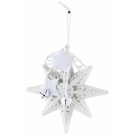 Stella glitterata bianca cm 13x13 h