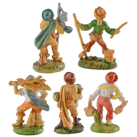 Set 5 pastori cm 4 per presepe