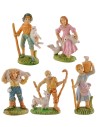 Conjunto de 5 figuritas de 4 cm para el belén.