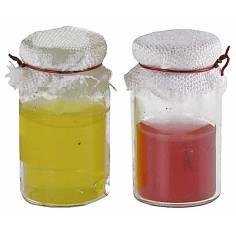 Conjunto de 2 tarros de mermelada de fruta cm ø 1,1x2,2 h