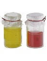 Set of 2 jam jars with fruit cm ø 1,1x2,2 h
