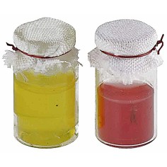 Set of 2 jam jars with fruit cm ø 1,1x2,2 h 2