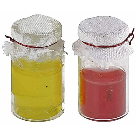 Conjunto de 2 tarros de mermelada de fruta cm ø 1,1x2,2 h