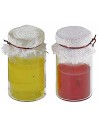 Conjunto de 2 tarros de mermelada de fruta cm ø 1,1x2,2 h