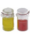 Set of 2 jam jars with fruit cm ø 1,1x2,2 h