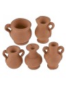 Set 5 anfore h. 2-2,5 cm anforina, brocche, brocca, anfora