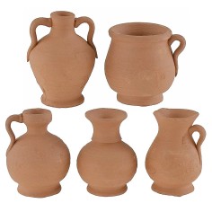 Conjunto de 5 ánforas de terracota h 3-4 cm terracota, ánforas 2