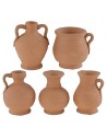 Conjunto de 5 ánforas de terracota h 3-4 cm