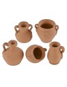 Set de 5 ánforas de terracota h 2,9-3,7 cm