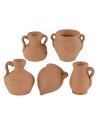 Conjunto de 5 ánforas de terracota de 2,9-3,7 cm de altura, terracota, ánforas.