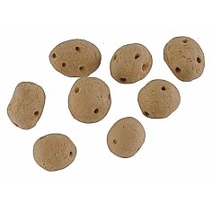 Set 8 patate 6-7 mm minuterie presepe prugne nere, prugne