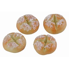 Juego de 4 rosetas ø 1,1 cm para accesorios de belén.