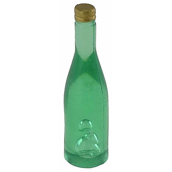Set of 4 light green bottles, cm 3.6 h, nativity scene