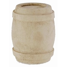 Botte in legno cm ø 3x3,7 h minuterie presepe legno, botte 2