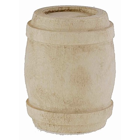 Barril de madera cm ø 3x3,7 h miniaturas para belén, barril.