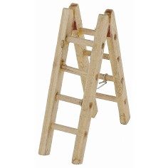 Escalera de madera plegable de 2,5x8 cm de altura para belén. 2
