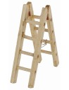 Escalera de madera plegable de 2,5x8 cm de altura para belén.