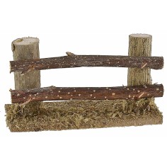 Staccionata in legno con 2 pali cm 8x3,5x4,5 h per presepe