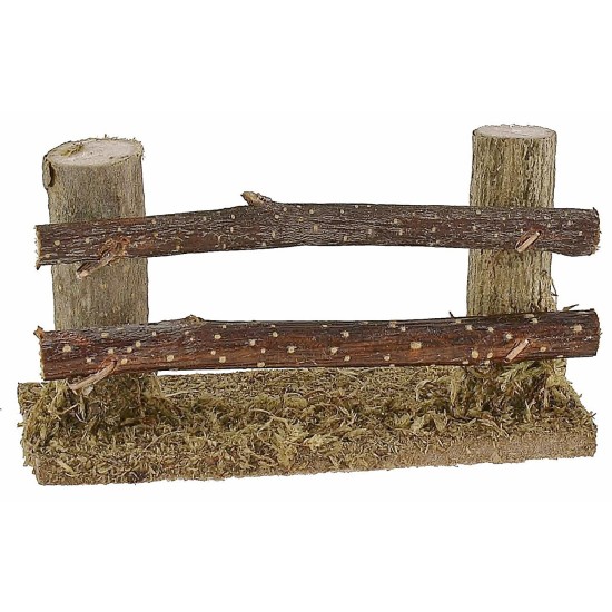 Valla de madera con 2 postes de 8x3,5x4,5 cm de altura para