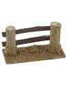 Valla de madera con 2 postes de 8x3,5x4,5 cm de altura para