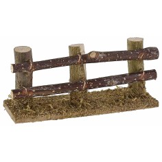 Valla de madera con 3 postes de 10x3,5x4,5 cm de altura para