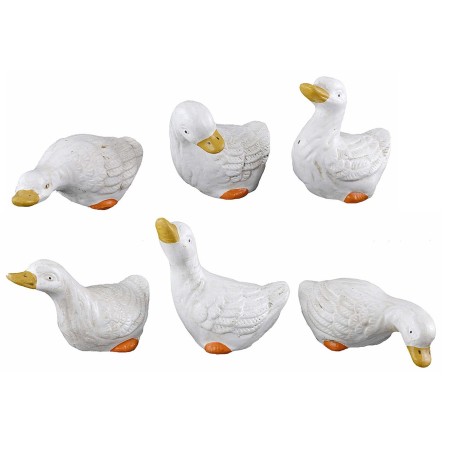 Juego de 6 ocas de resina para estatuas de 20-30 cm