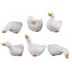 Juego de 6 ocas de resina para estatuas de 20-30 cm 2