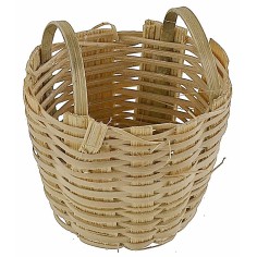 Wicker basket with handles cm ø 4.5x5 h nativity accessories