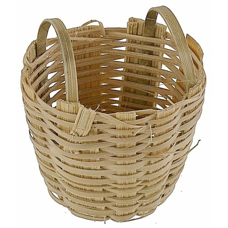 Wicker basket with handles cm ø 4.5x5 h nativity accessories