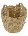 Cesta de mimbre con asas cm ø 4,5x5 h miniaturas pesebre