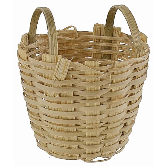 Cesta de mimbre con asas cm ø 4,5x5 h miniaturas pesebre