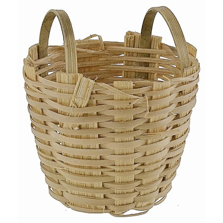 Cesto in vimini con manici cm ø 4,5x4 h minuterie presepe