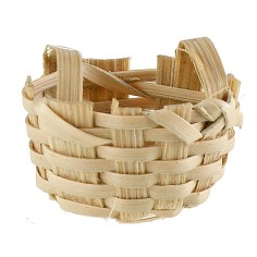 Cesta de mimbre con asas cm ø 2,2x1,7 h accesorios para belén 2