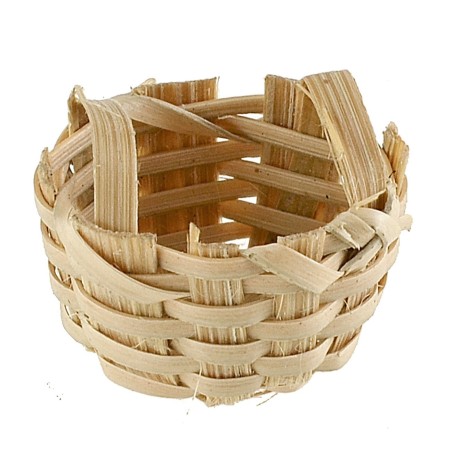 Wicker basket with handles cm ø 2.2x1.7 h nativity accessories