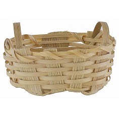 Oval wicker basket with handles 5.7x3.9x3.3 cm, nativity 2
