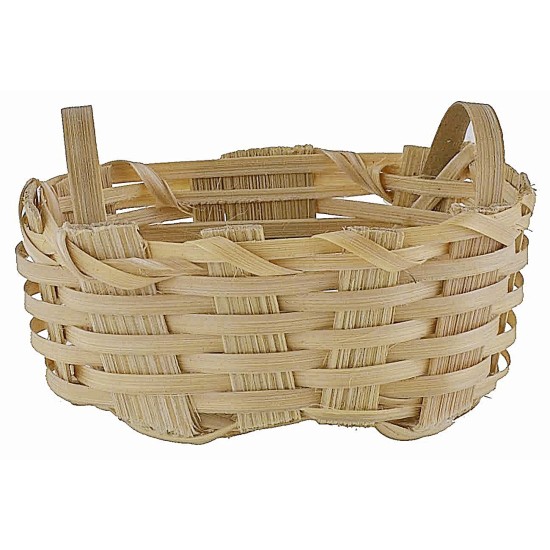 Cesta ovalada de mimbre con asas de 5,7x3,9x3,3 cm h accesorios.