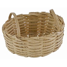 Oval wicker basket with handles 5x3.7x3.1 cm h nativity