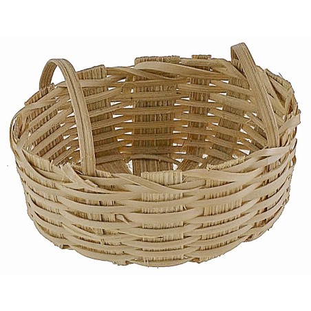 Cesta ovalada de mimbre con asas de 5x3,7x3,1 cm de altura para
