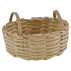 Oval wicker basket with handles 5x3.7x2.1 cm, small parts 2